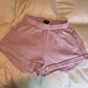 Pink Playboy Pacsun Sweat Shorts